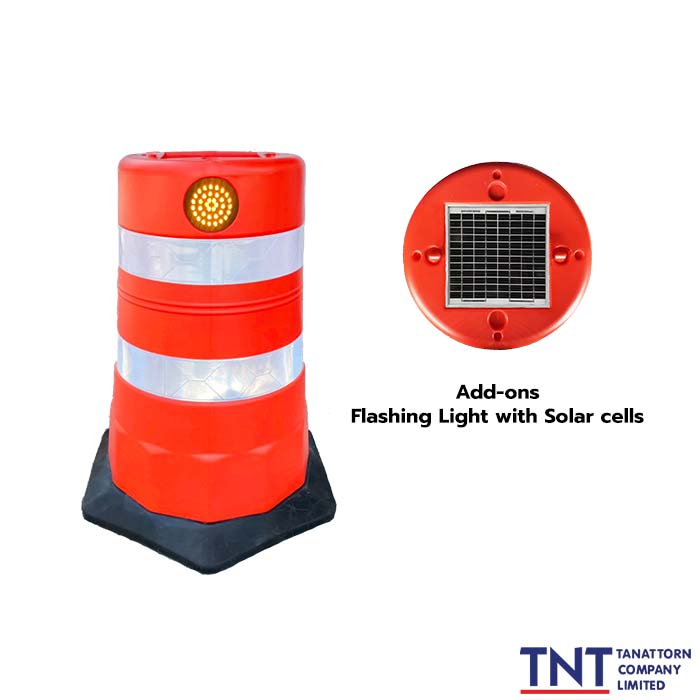 barrier tank - flashing solar cells