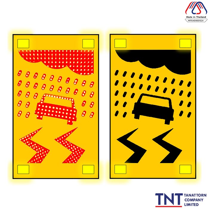 slipery warning sign